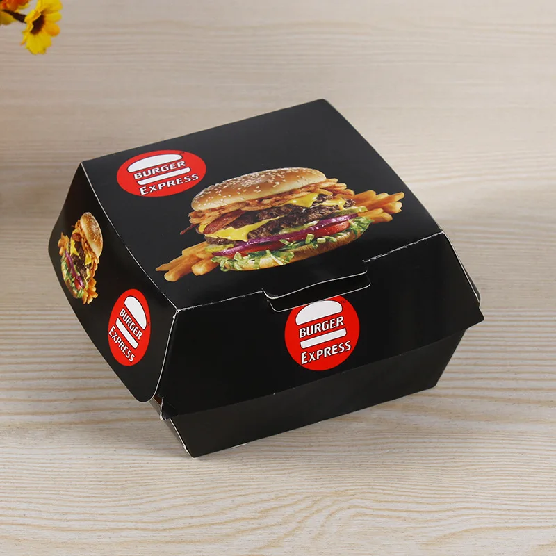 wholesale custom disposable kraft paper box packaging fast food