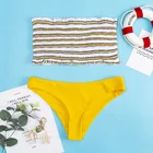 Attractive Bikini Bandeau Breathable Swimwear Sexy Bikini Quick Dry Strapless Comfortable Swimwear Set