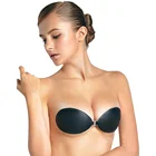 Seamless invisible breast nipple silicone bra push up invisible reusable bra
