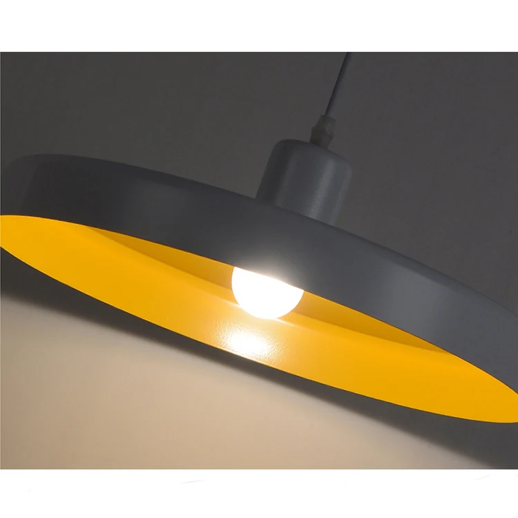 cheap price many colors aluminum indoor light dinning restaurant pendant light lamp E27 single pendant light