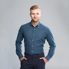 High-end Custom Mens 2019 Long Sleeve Mens Fashion Dress Shirt Dress Shirts Logo