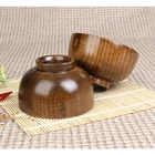 Eco-friendly handmade wooden tableware anti-scalding children's rice fruit bowl