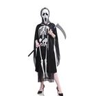 Halloween Masquerade Party Costume Adults' Ghost Clothes With a Skeleton Pattern