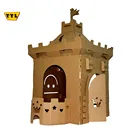 New arrival corrugated paper toy house for girls