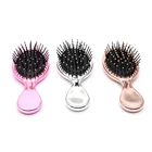 Ningbo Factory plastic portable Water transfer printing hair comb brush with handle
