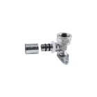 Wall plated female union press fitting for multilayer pipe "U" profile