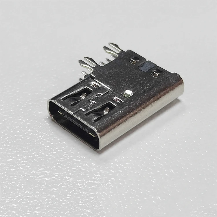 サイドエントリー電気男性と女性 14 ピン USB 3.0 90 度タイプ C 電線コネクタサイズ
