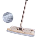 Professional Microfiber Mop Stainless Steel Handle with 1 pcs Cloth Refills double locking telescopic system