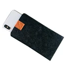 2019 new cheap soft felt mobile phone bag case