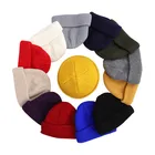 Wholesale cheap short winter beanie hats mens knitted winter caps