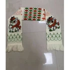 Wholesale custom design knitted fan acrylic custom made scarf