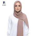 New Crinkle Chiffon Hijab Women Shawls Stoles Chiffon Hijab