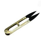 Hot Selling 10.7cm Golden Handle Black Head Small Wireless Min Thread Cutter Scissors