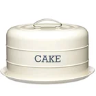 Kitchen Metal Cake Tin Box Dessert Plate Food Storage Bin