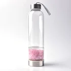 Wholesale Glass Healing Crystal Water Drink Bottle Elixir Infuser Gemstone