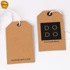 Sinicline custom die cut eco-friendly denim jeans hangtag with white wax string