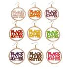 2020 earrings big circle drop design black lives matter earrings for women