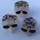 Wholesale Beautiful And Lovely Home Decor Natural Rose Crystal Hedgehog Animal Figurines