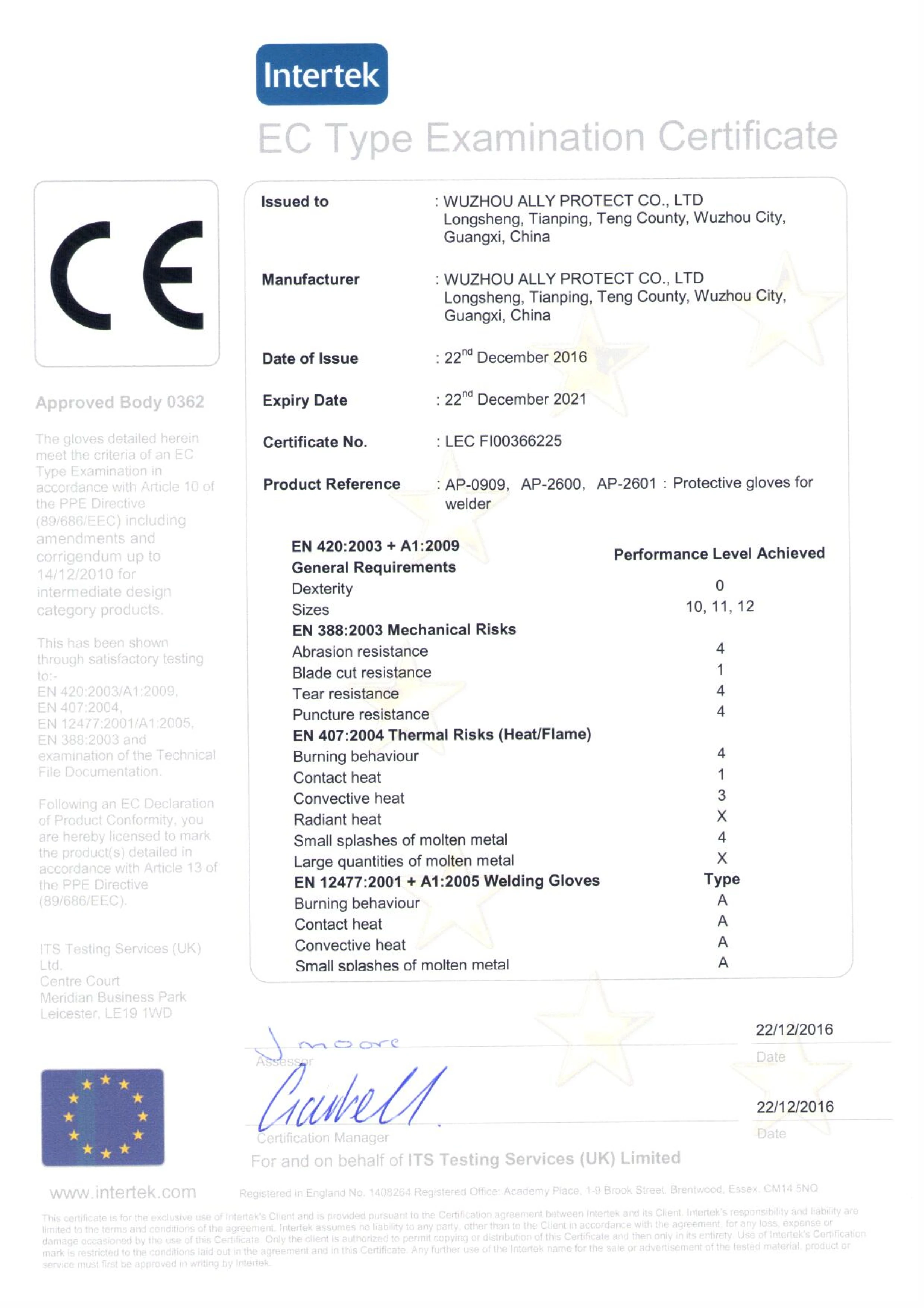 research and development - wuzhou ally protect co