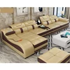 cheap price l shaped design modern massage genuine leather corner sofa with recliner