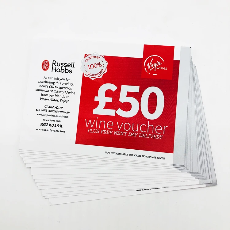 custom print paper coupons and vouchers