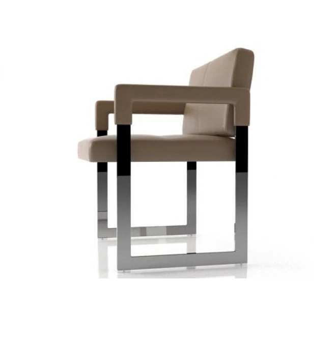 Black steel frame leather chair Aster leather chair, View vintage