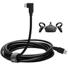 アキュラスケーブル 5 メートル直角 usb 3.1 gen1 タイプ a タイプ c ケーブル vr アキュラスクエストリンクヘッドセットケーブル