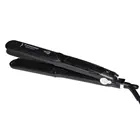 Private Label Professional Steam Styler Comb Ceramic Ionic Flat Iron Hair Straightener Curler 2 In 1