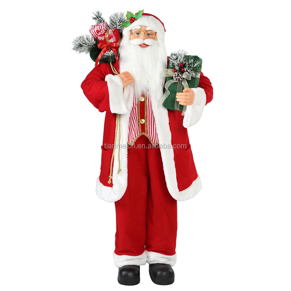 30~110cm christmas standing santa claus ornament decoration