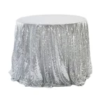 132inch Home Wedding Event Party Table Cover ,Banquet Decoration Christmas Golden Sequin Tablecloth#