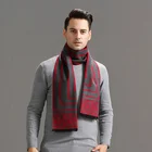 Scarf With Mens Brushed Silk Knit Scarf Double-faced Fashion Design With Tassels
