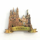 World country cities custom tourist souvenir 3d wooden fridge magnet