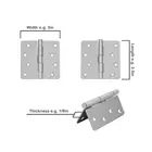 Round corner furniture butterfly lift pivot shower glass mirror door hinges