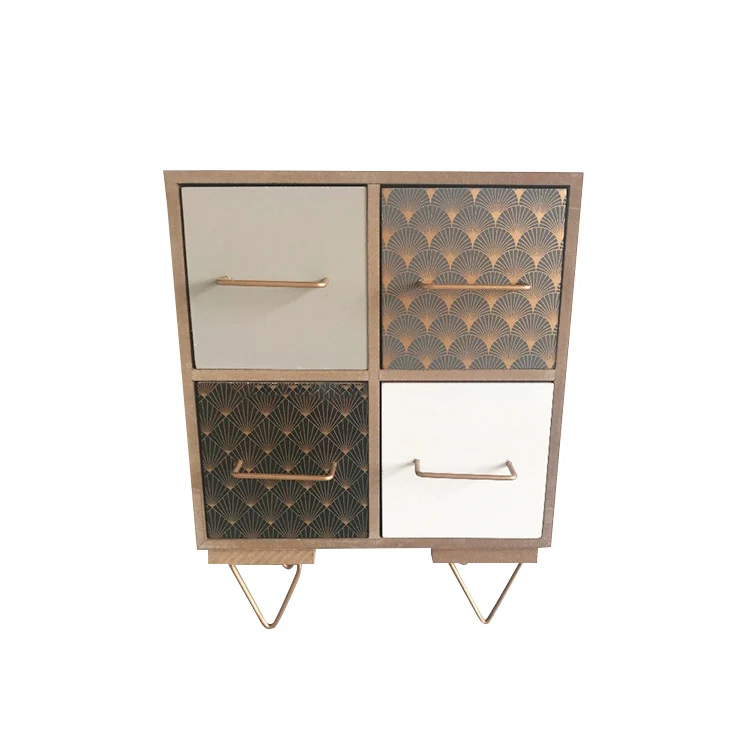 Home Decoration Wooden Desk Organizer Drawer Wooden Mini Cabniet
