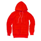 Hoodies Custom Street Style 100% Polyester Men's Hoodies Jumper Orange 5 Pocket Hoodies For Jumper