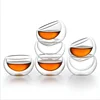 6pcs set 50ml Double Wall Glass Cup Small Cups for drinking tea