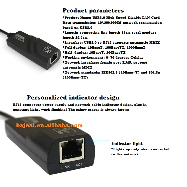 usb 30 wired network lan 10/100/1000 mbps pc computer usb 3.