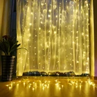 Bolylight Christmas Hanging Decoration String Window Twinkle Star Led Curtain Lights