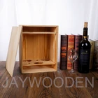 Wholesale Large Capacity Natural Wooden Storage Gift Box for Wine and Glass Goblets