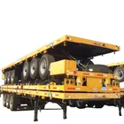 Cimcフラットベッドトラックトレーラー 20 40 48 60Ft拡張可能なコンテナシャーシsemitrailer 100ton 3 車軸フラットベッド半トレーラー販売のため