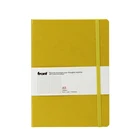 Custom wholesale A5 PU leather lined dotted grid blank journal diary with elastic band planner and notebooks