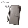 Women's RFID Blocking Large Capacity Luxury Wax Genuine Leather Clutch Wallet Multi Card Organizer