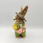 Decoration Egg EASTER DECORATION NATURE RABBIT WITH EGG AND CHICK
