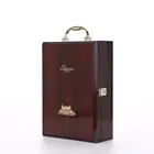 Wooden Wholesale Luxury Piano Lacquer Wooden Wine Gift Boxes Wine Packaging With Drinking Vessel