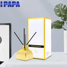 Plating Aroma Reed Diffuser Wholesale Home Fragrance Gift Set Decorative Glass Bottle With Stick For Gift Set