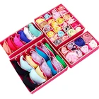 4PCS Storage Boxes Ties Socks Shorts underwear organizer drawer divider bra storage box