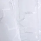 Ready to ship voile sheer embroidery stock lots curtain fabric made in Spain for living room