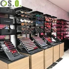 Display cosmetic counter with countertop showcase