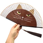 Bamboo Fan Bamboo Factory Price Good Feeling Cartoon Bamboo Silk Fan