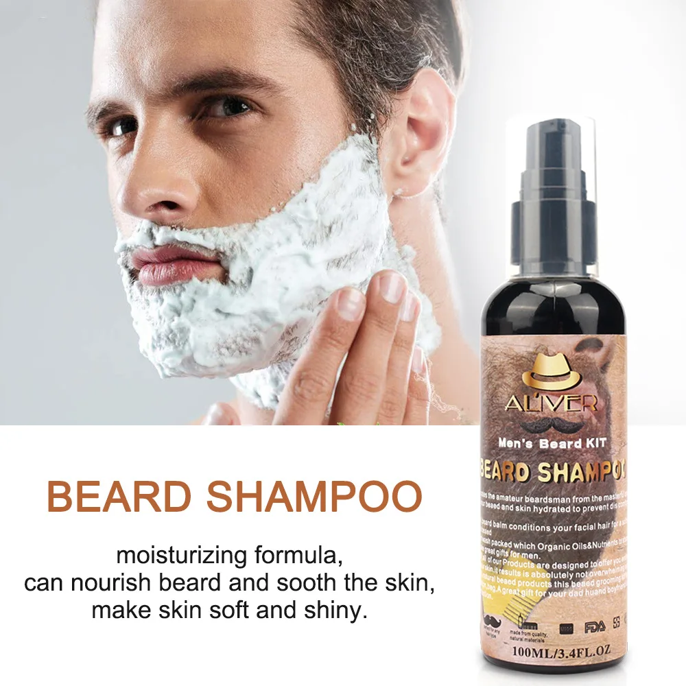 12 in 1 men's beard grooming kit with beard shampoo balm